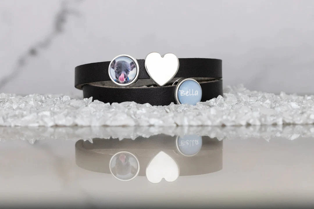 Black Bracelet - 3 charms