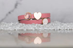 Load image into Gallery viewer, Pink 2-charm bracelet
